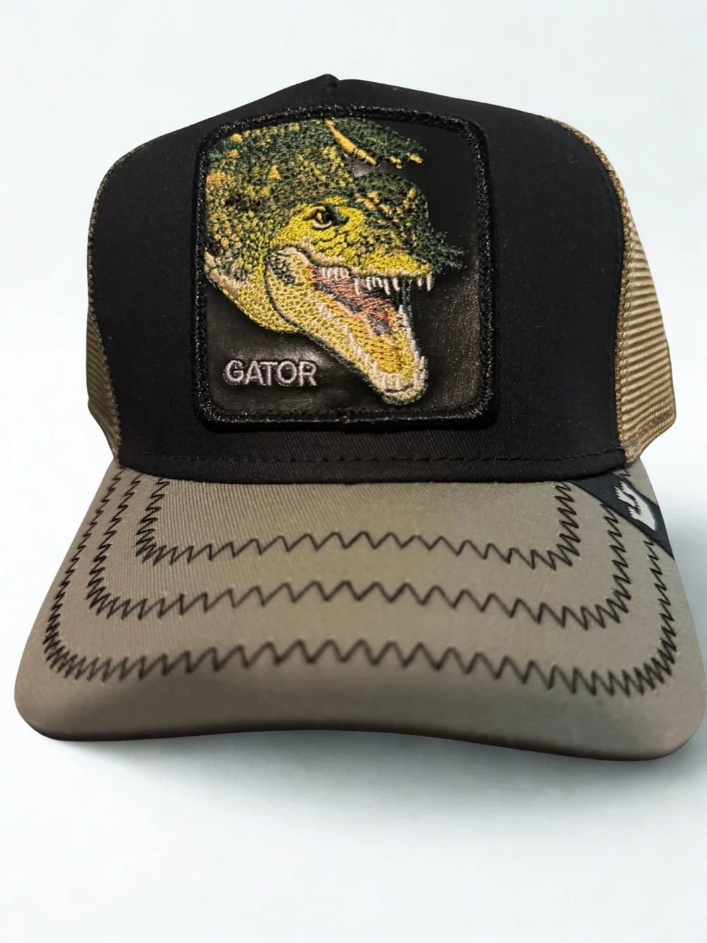 Goorin Bros Gator Patch Trucker Hat - Black & Tan